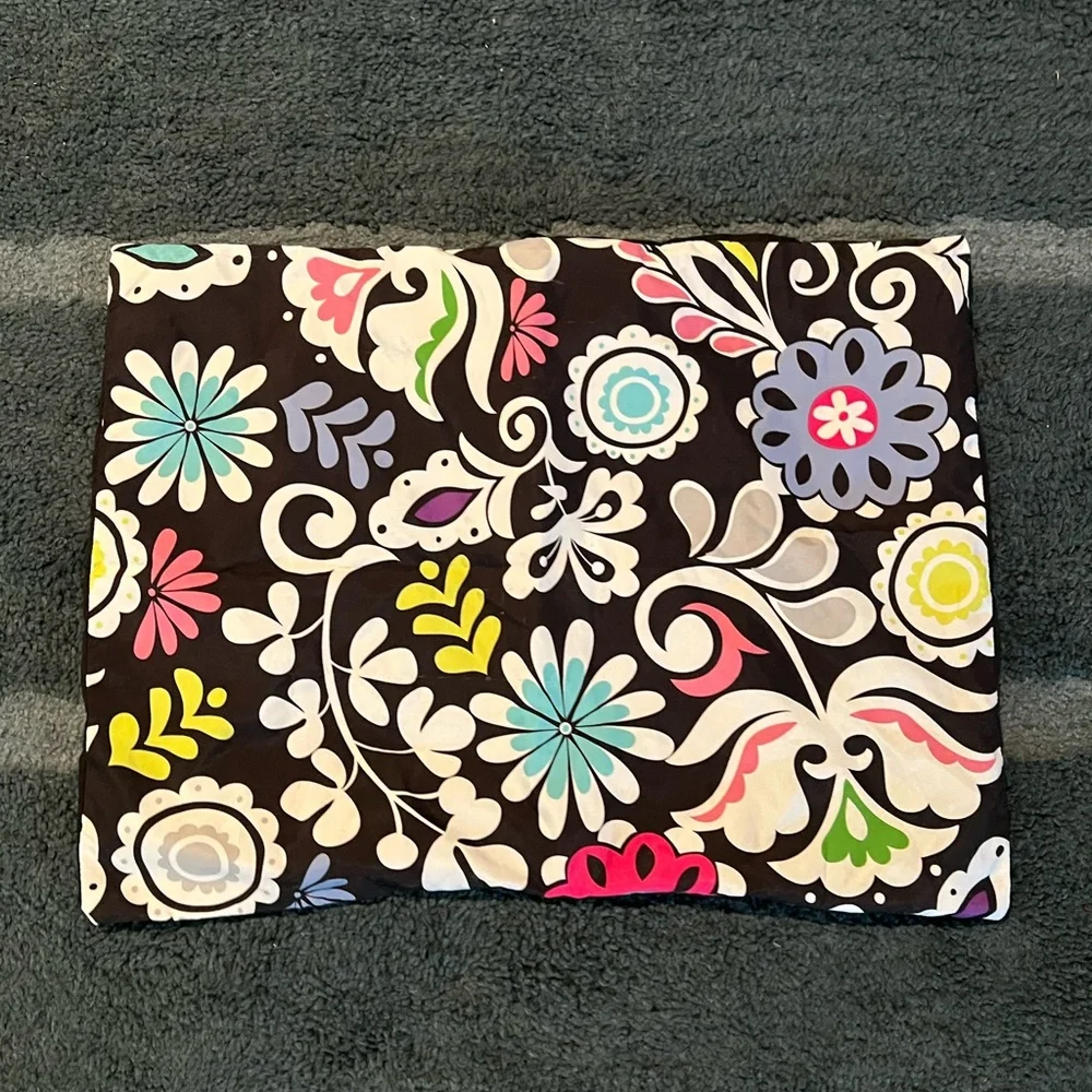 Vibrant Floral Comforter with Black Base